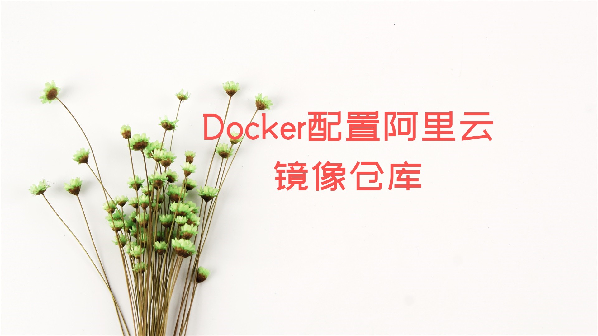 Docker配置阿里云镜像仓库