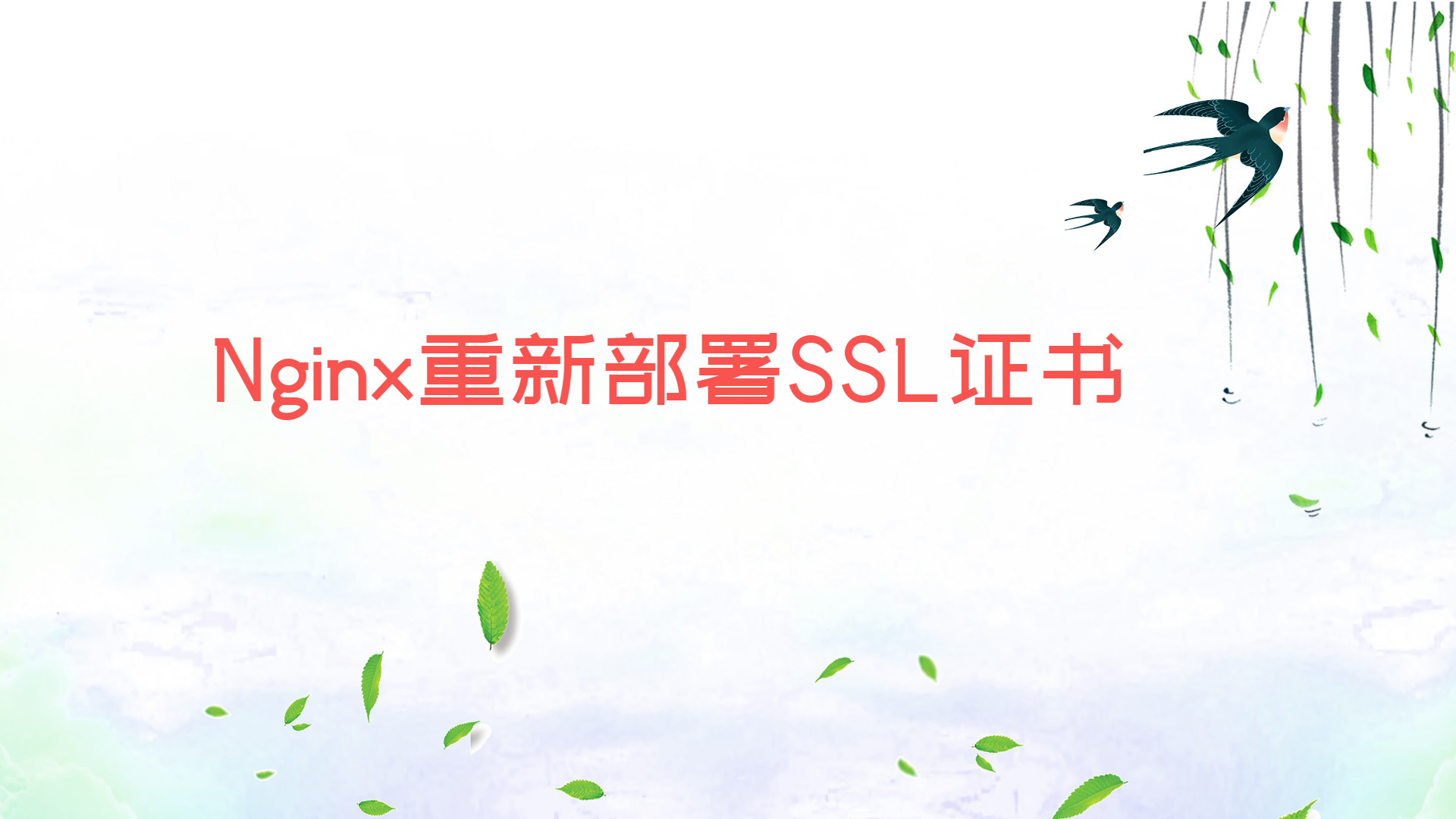 Nginx重新部署SSL证书