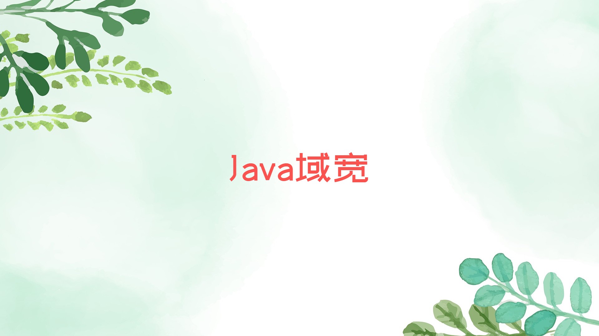 Java域宽